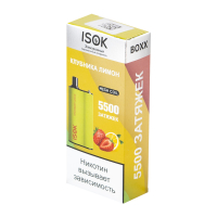 Одноразовая электронная сигарета ISOK BOXX 5500 Клубника лимон